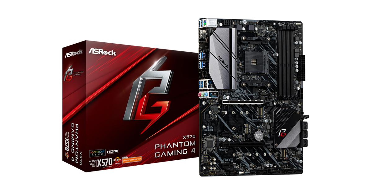ASROCK X570 Phantom Gaming 4 ATX Motherboard ASROCK X570 PHANTOM GAMING 4 OS Jordan