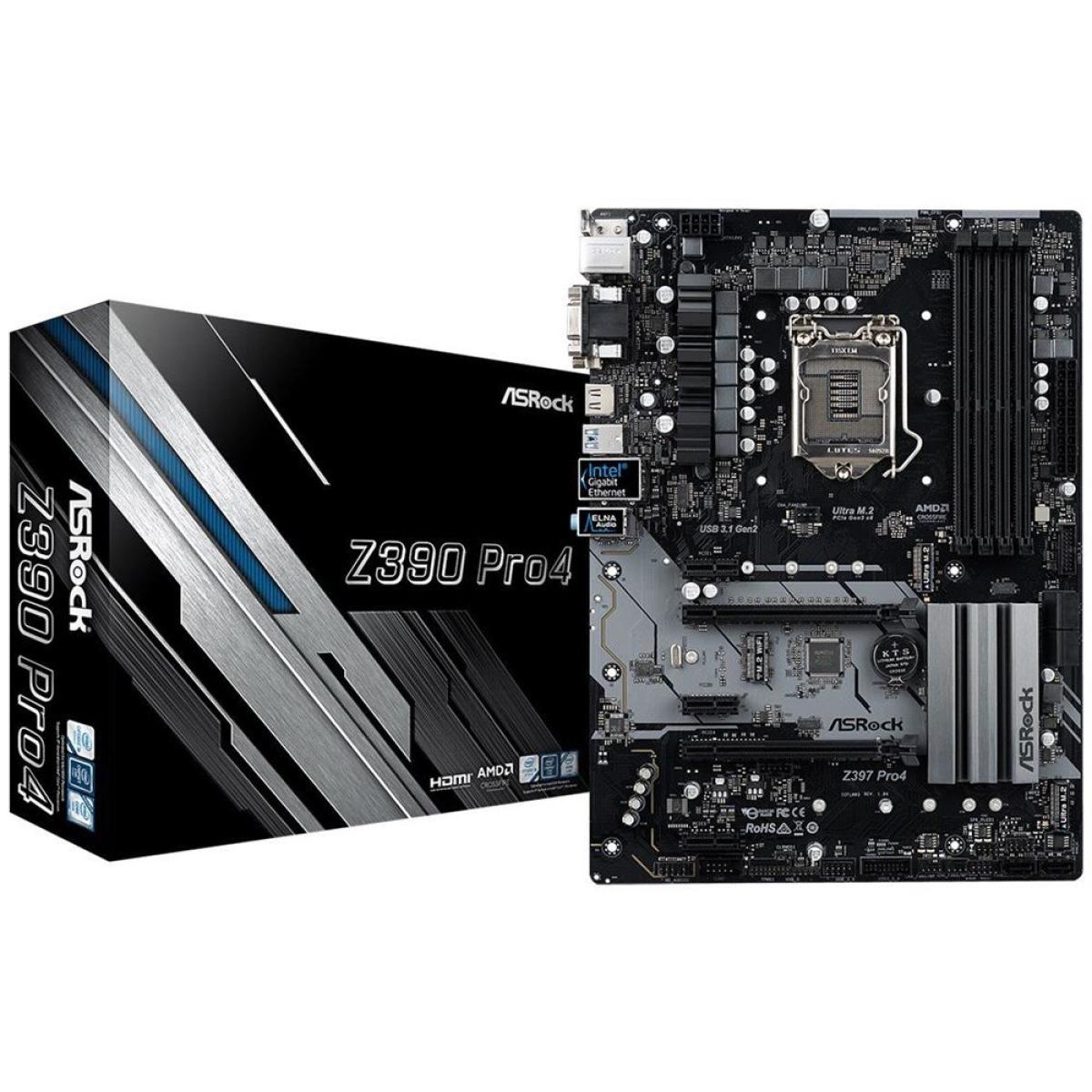 ASROCK Z390 Pro4 Dual M.2 ATX Motherboard LGA1151