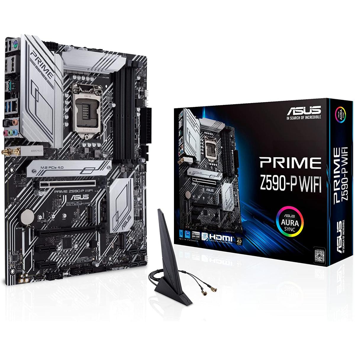 ASUS Prime Z590-P WiFi 6 LGA 1200 (Intel 11th/10th Gen) ATX Motherboard PCIe 4.0, 3X M.2, 2.5Gb LAN