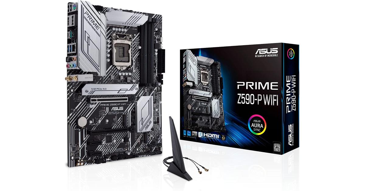 ASUS Prime Z590-P WiFi 6 LGA 1200 (Intel 11th/10th Gen) ATX Motherboard ...
