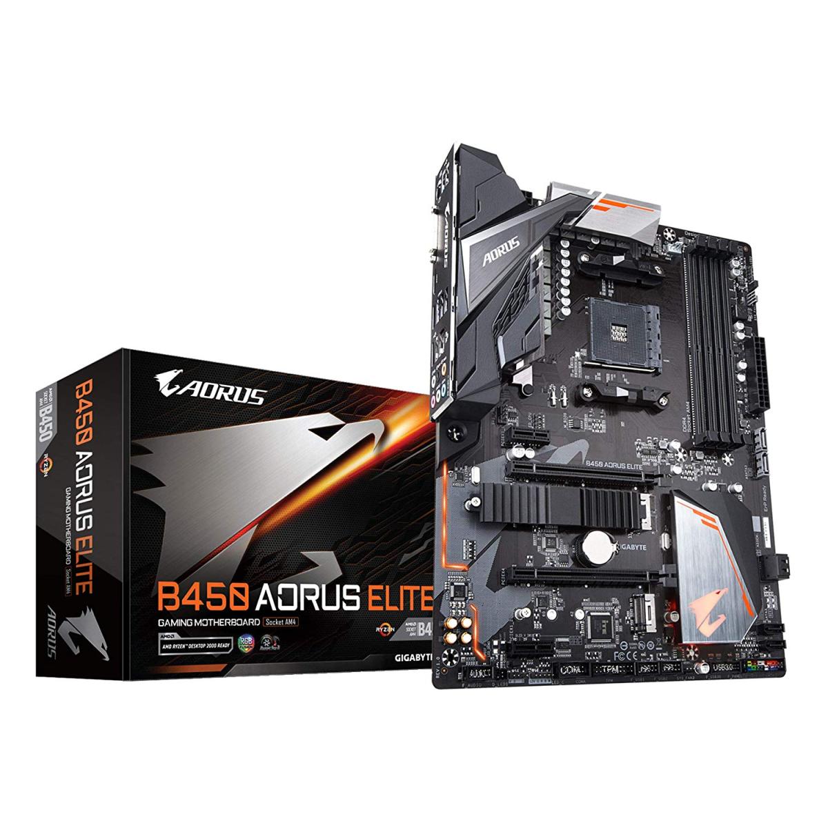 GIGABYTE B450 AORUS Elite M.2 RGB FUSION Motherboard
