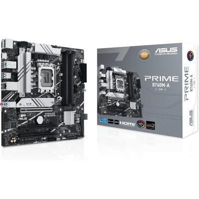 ASUS PRIME B760M-A-CSM, Intel 14th 13th 12th Series, LGA 1700/DDR5/PCIe 4.0/2xM.2 - mATX Gaming MotherBoard.