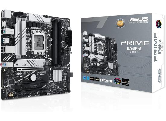 ASUS PRIME B760M-A-CSM, Intel 14th 13th 12th Series, LGA 1700/DDR5/PCIe 4.0/2xM.2 - mATX Gaming MotherBoard.