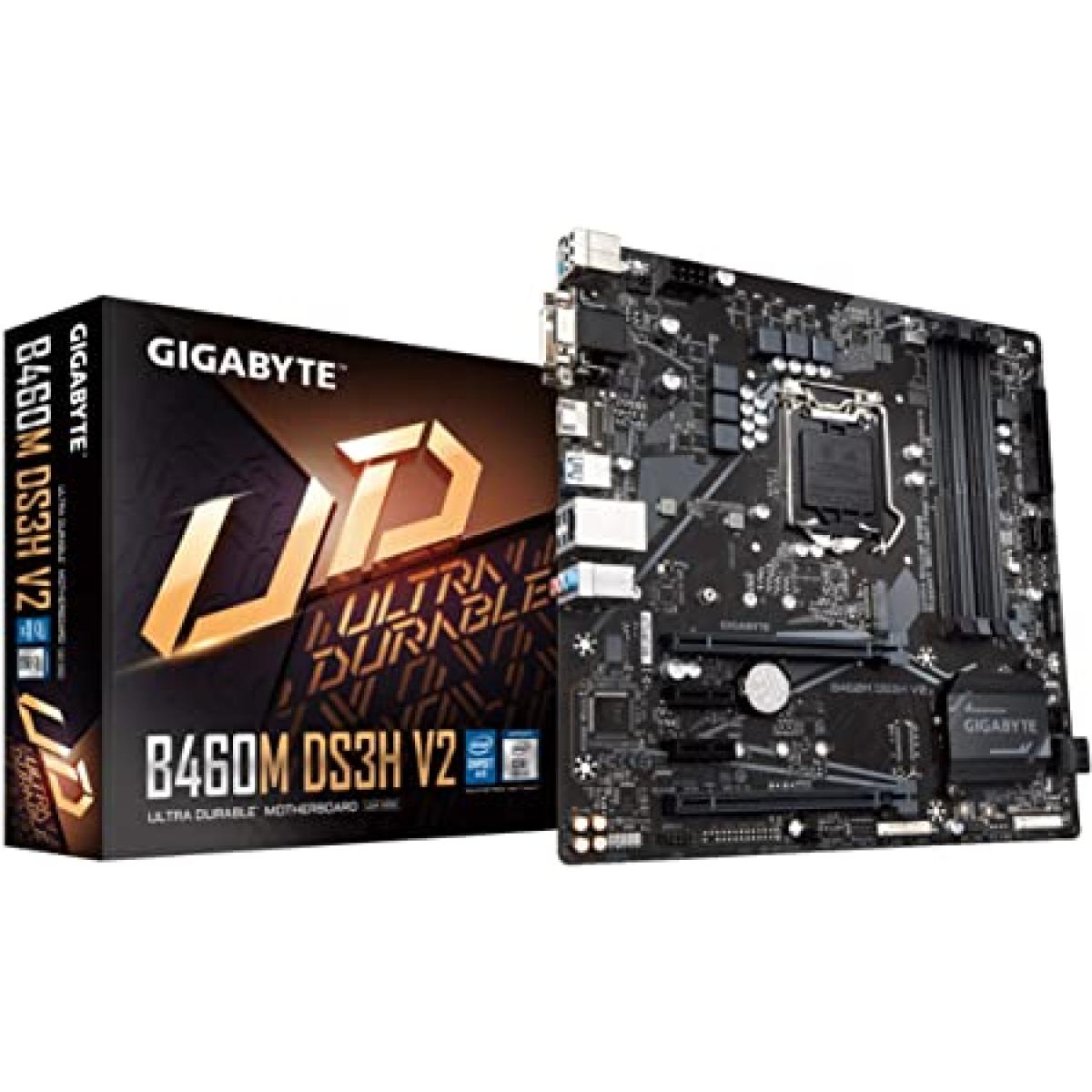 GIGABYTE B460M DS3H V2 Ultra Durable LGA 1200 3.2 Gen 1 M.2 RGB Motherboard