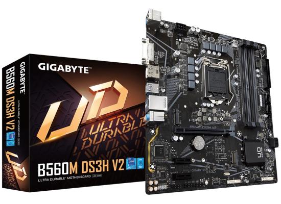 GIGABYTE B560M DS3H V2 LGA1200 Micro-ATX M.2 PCIe 4.0 USB Type-C USB 3.2 Gen1 GbE LAN-Motherboard