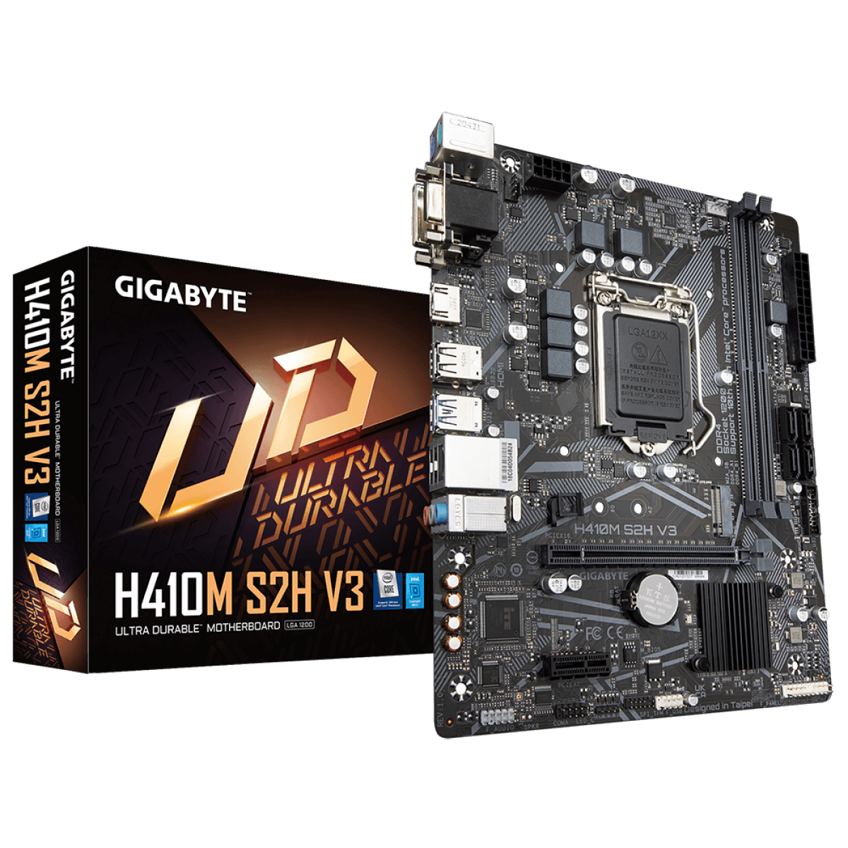 GIGABYTE H410M S2H V3 Intel H410 LGA 1200 USB 3.1 M.2 Motherboard