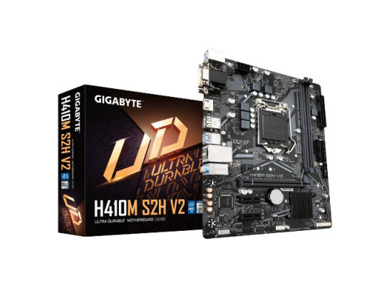 GIGABYTE H410M S2H V2 Intel H410 LGA 1200 USB 3.1 M.2 Motherboard
