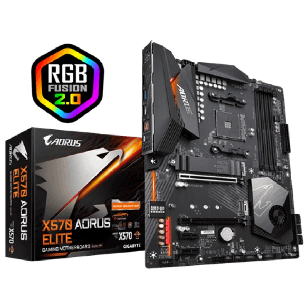 GIGABYTE X570 AORUS Elite AMD Ryzen 3000/X570/ATX/PCIe4.0/DDR4 - Gaming Motherboard