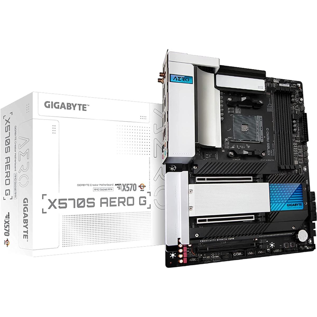 GIGABYTE X570S AERO G Wi-Fi 6, AMD Ryzen 5000, ATX/PCIe 4.0, SATA 20Gb/s, USB 3.2, Motherboard