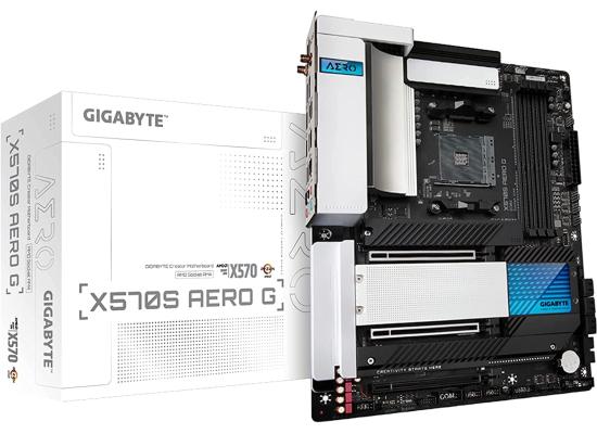 GIGABYTE X570S AERO G Wi-Fi 6, AMD Ryzen 5000, ATX/PCIe 4.0, SATA 20Gb/s, USB 3.2, Motherboard