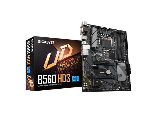 Gigabyte B560 HD3 Intel® B560 1th and 10th Gen Intel Full PCIe 4.0* Design, PCIe 4.0 M.2, RGB FUSION 2.0, Q-Flash Plus Motherboard