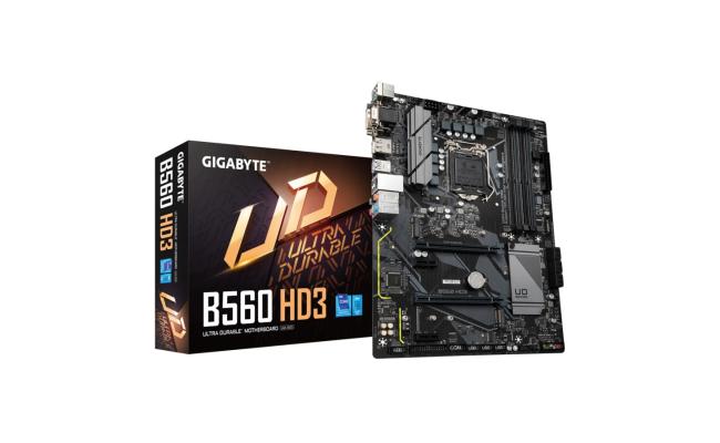 Gigabyte B560 HD3 Intel® B560 1th and 10th Gen Intel Full PCIe 4.0* Design, PCIe 4.0 M.2, RGB FUSION 2.0, Q-Flash Plus Motherboard