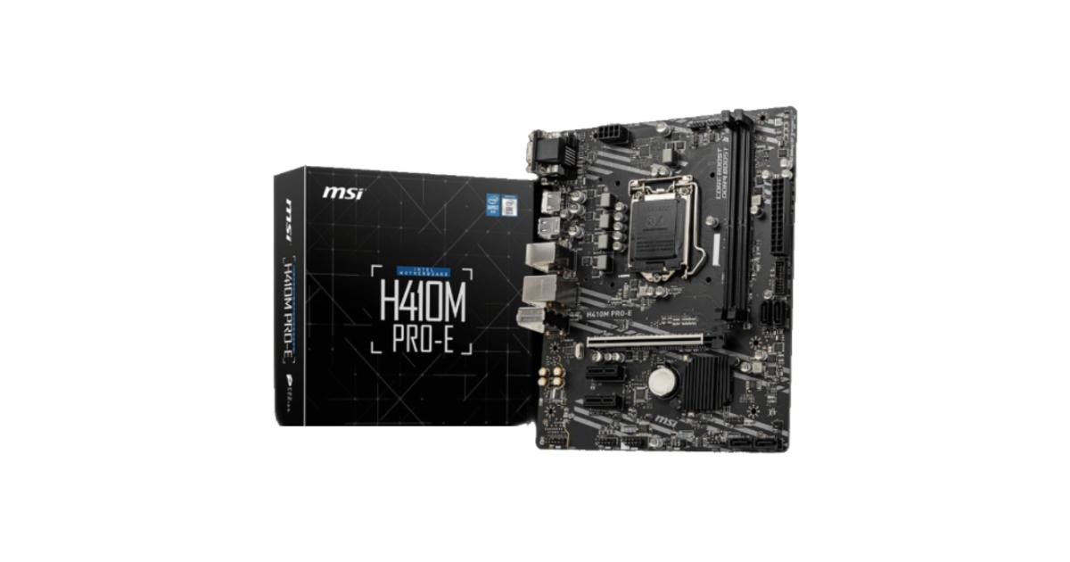 MSI H410M PRO-E Intel H410 Micro ATX Motherboard | H410M PRO-E | OS ...