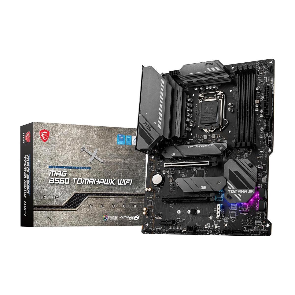 MSI MAG B560 TOMAHAWK WIFI LGA 1200 Intel B560 11th & 10th Intel CPUs Pcie Gen 4.0 , SATA 6Gb/s ATX Intel Motherboard
