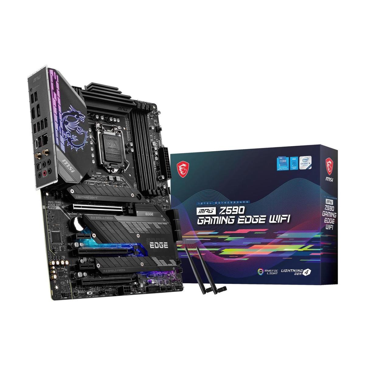 MSI Z590 GAMING EDGE WIFI LGA 1200 Intel Z590 11th & 10th Intel CPUs PCIe Gen 4.0 , SATA 6Gb/s ATX Motherboard