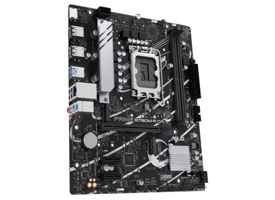 ASUS PRIME B760M-R D4, Intel 14th 13th 12th Series, LGA 1700/DDR4/PCIe 4.0/2xM.2 - mATX Gaming MotherBoard