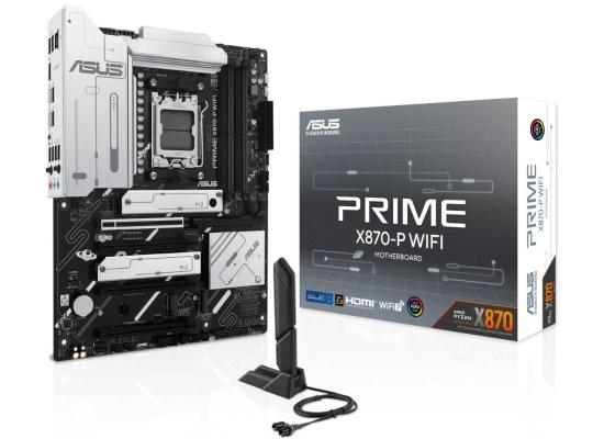 ASUS Prime X870-P GAMING WIFI (Wi-Fi 7) AMD RYZEN 7000 8000 9000 Series AM5/DDR5/PCIe 5.0/4xM.2 - ATX Gaming MotherBoard