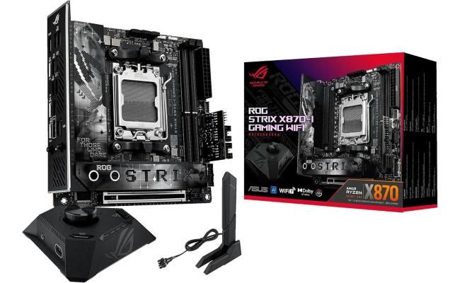 ASUS ROG STRIX X870-I GAMING WIFI (Wi-Fi 7) AMD RYZEN 7000 8000 9000 Series AM5/DDR5/PCIe 5.0/2xM.2 - Mini ITX Gaming MotherBoard