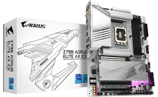 GIGABYTE Z790 AORUS ELITE AX ICE (Wi-Fi 6E), Intel 14th 13th 12th Series, LGA 1700/DDR5/PCIe 5.0/4xM.2 - ATX Gaming MotherBoard