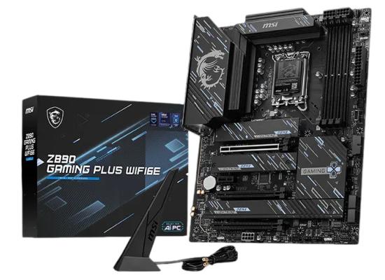 MSI Z890 GAMING PLUS WIFI (Wi-Fi 6e), Intel Core Ultra (Series 2), LGA 1851/DDR5/PCIe 5.0/4xM.2 - ATX Gaming MotherBoard