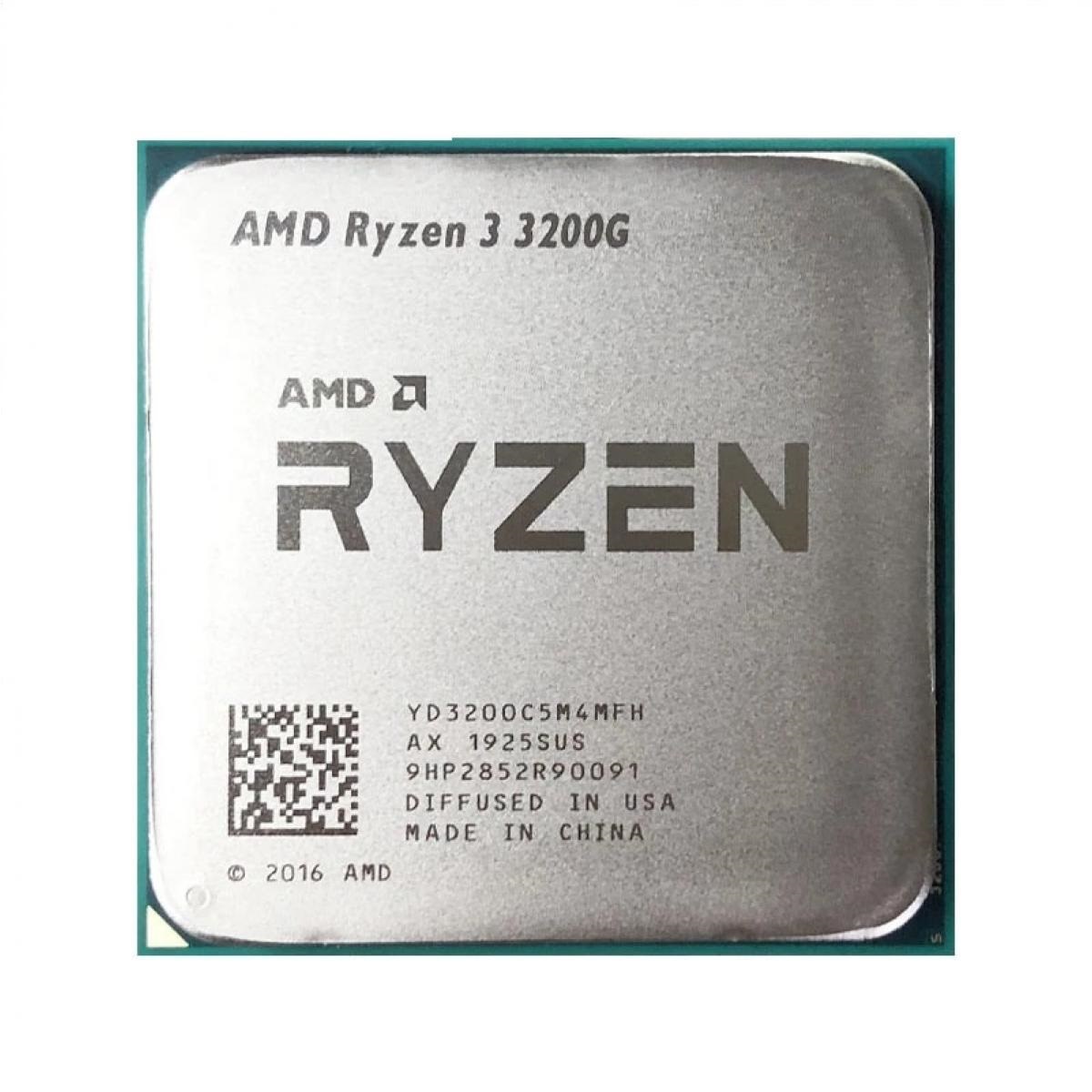 AMD Ryzen 3 3200G (4 cores, 4 Threads, 6MB Cache Up To 4.0 GHz) Desktop Processor with Radeon RX Vega 8 Graphics OEM (Tray) , Comes With Fan