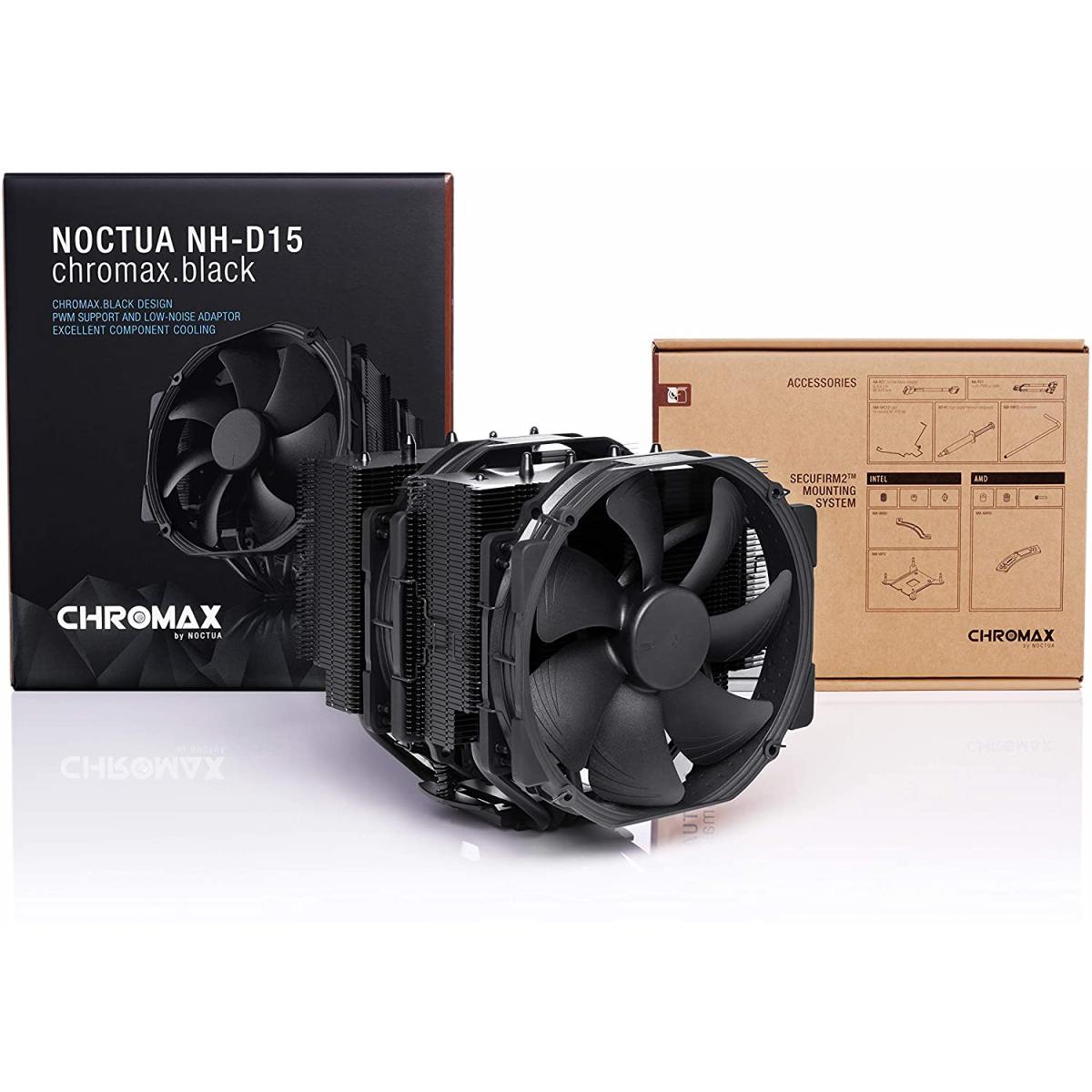Noctua NH-D15 chromax Black Dual-Tower CPU Cooler (140mm, Black)