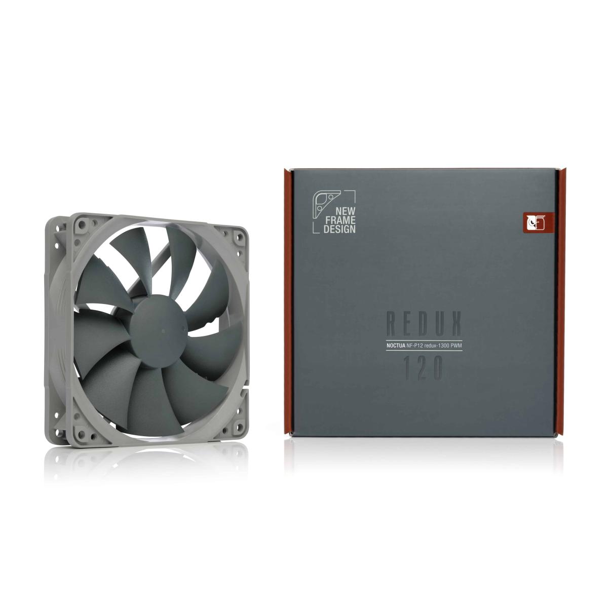 Noctua NF-P12 redux-1300 PWM, Quiet Fan, 4-Pin, 1300 RPM (120mm, Grey)