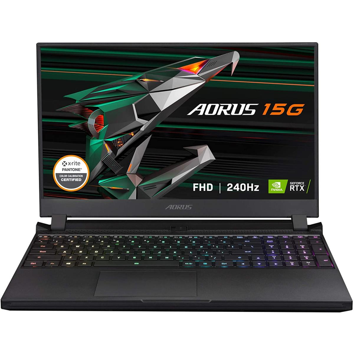 GIGABYTE AORUS 15G XC - 15.6" FHD IPS Anti-Glare 240Hz, Intel Core i7-10870H, NVIDIA GeForce RTX 3070 8GB GDDR6, 32GB RAM, 512GB NVME PCIE SSD, Win10 Home - Gaming Laptop