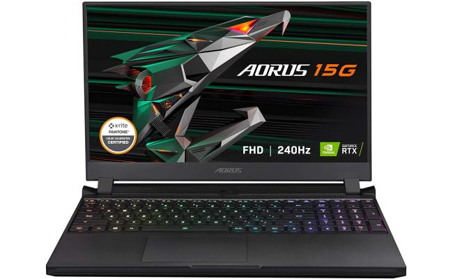 GIGABYTE AORUS 15G KC - 15.6" FHD IPS Anti-Glare 240Hz, Intel Core i7-10870H, NVIDIA GeForce RTX 3060 6GB GDDR6, 16GB RAM, 512GB NVME PCIE SSD, Win10 Home - Gaming Laptop