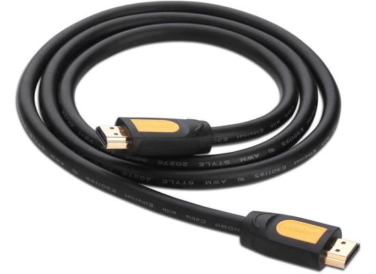 UGREEN HDMI HD10170 Male to Male Round Cable (Yellow/ Black) 10M