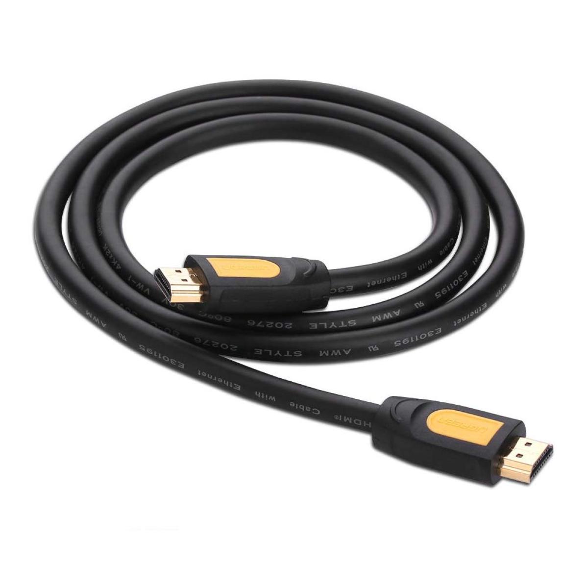 UGREEN HDMI Cable 15m Compatible with HDMI-Enabled TV | Blu-ray | Playstation (Gold Plated Connectors) HDMI Cable - (Black)