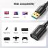 UGREEN USB Extender, USB 3.0 Male to Female Extension Cable USB Cable High Speed Data Transfer Compatible with Webcam, Gamepad, USB Keyboard, Mouse, Flash Drive, Hard Disk, 3M