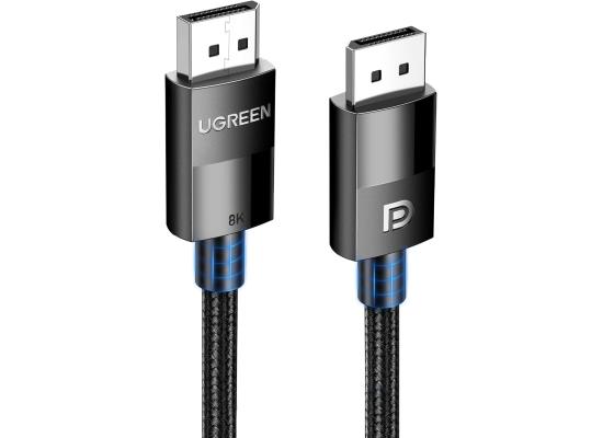 UGREEN VESA Certified 8K DisplayPort Cable 6.6FT, DP 1.4 Display Port Cable Cord Support 8K@60Hz, 4K@240Hz, FreeSync, G-Sync, HDR, 32.4Gbps for HDTVs, Displays, Monitors, Graphics, PC