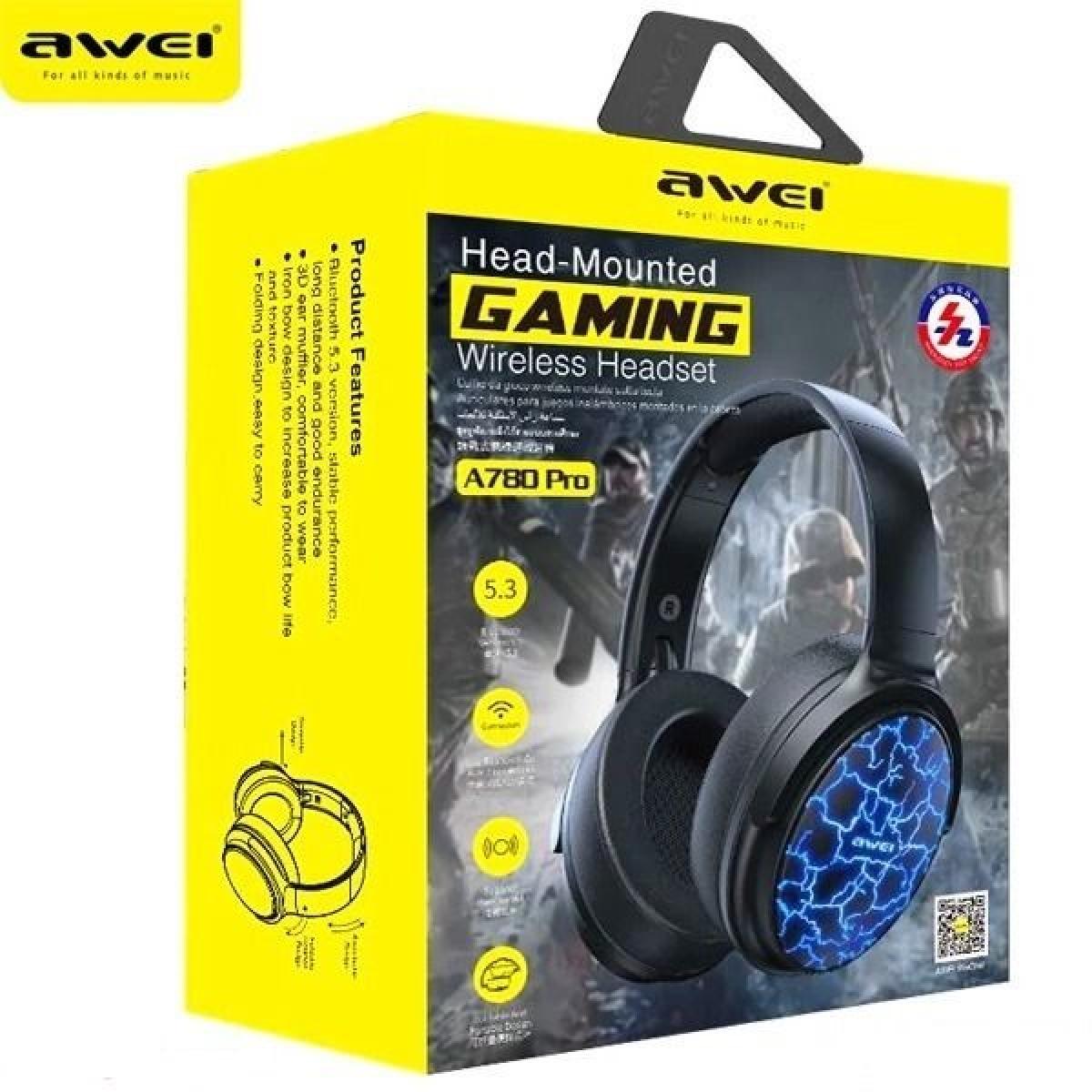AWEI A780 Pro Wireless Bluetooth Earphones V5.3 For Bass Stereo Sound Headphones Long Battery Time Gaming Headset Gamer with Mic