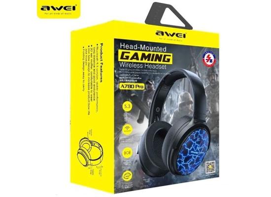 AWEI A780 Pro Wireless Bluetooth Earphones V5.3 For Bass Stereo Sound Headphones Long Battery Time Gaming Headset Gamer with Mic