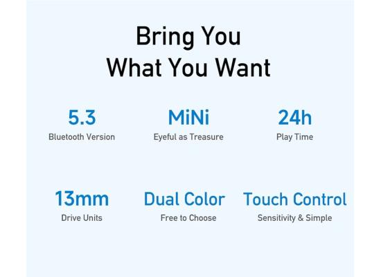 AWEI T26 Pro Wireless Earbuds / Bluetooth 5.3/ Stereo In-Ear Earphones with Microphone - Black