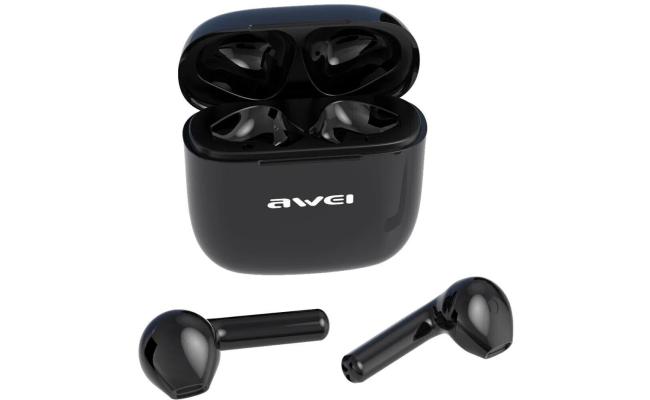 AWEI T26 Pro Wireless Earbuds / Bluetooth 5.3/ Stereo In-Ear Earphones with Microphone - Black