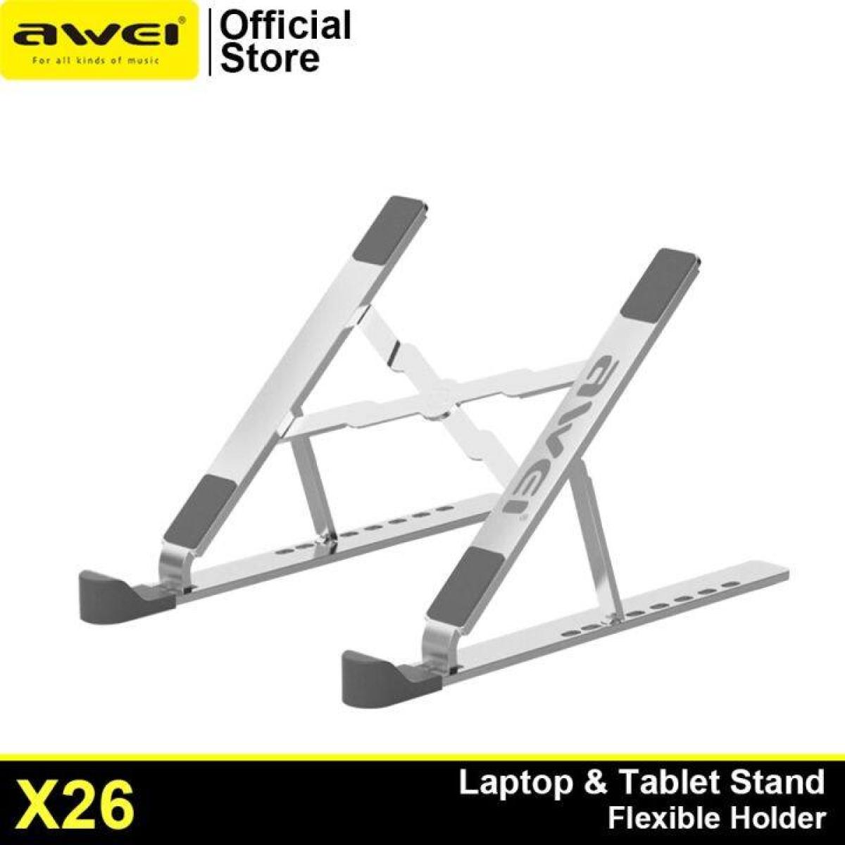 AWEI X26 Multi Height Adjustment Cooling Laptop Holder Foldable Aluminum Alloy Computer Cooling Holder Bracket for Gaming
