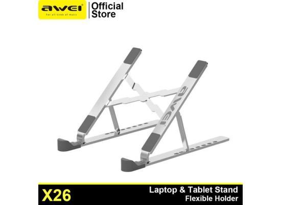 AWEI  X26 Multi Height Adjustment Cooling Laptop Holder Foldable Aluminum Alloy Computer Cooling Holder Bracket for Gaming