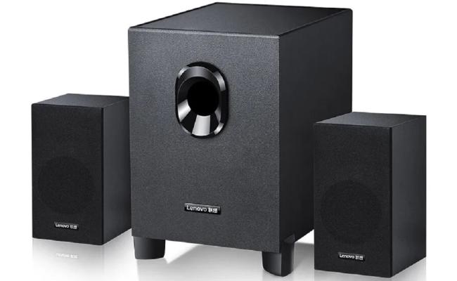 Lenovo 1530 Plus 2.1 USB Speaker, USB+3.5mm Audio Interface, 3D Surround Sound Effect, 5W+3W*2, Bass Adjustment & Easy Control Knobs