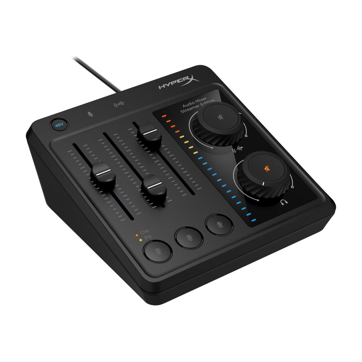 HyperX Audio Mixer, Professional-Quality Sound, Capturing & Recording & Mixing With Studio-Level Audio Quality, Compatible with Most XLR Mics, Easy-to-Use USB, Plug & Play, Simple Controls