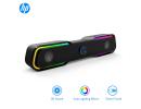 HP DHE-6002S Wired RGB Speaker Sound Bar, Easy volume controls, Touch-Controlled, 3.5mm AUX Connection, Surround Sound, 6 Watts