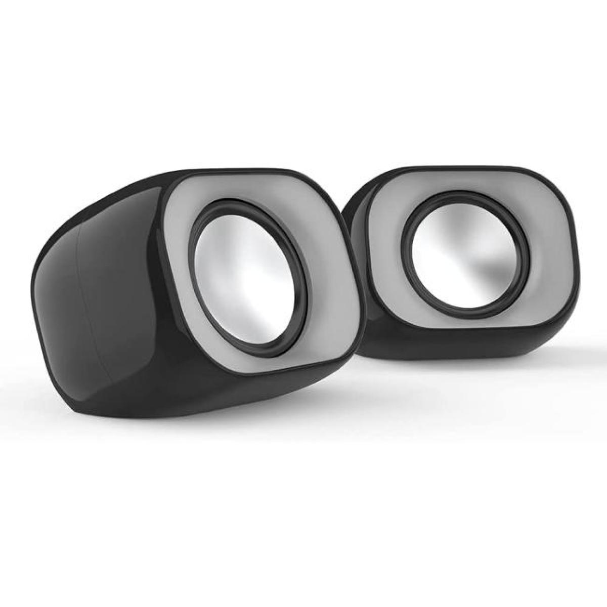 HP DHS-2111 Mini Box Wired 3.5 mm jack (audio), USB (power) Multimedia Speaker 2-Channel 6W Max Power