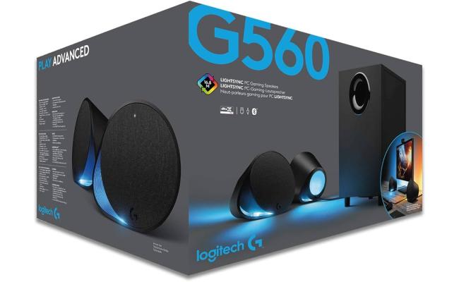 Logitech G560 LightSync RGB PC Gaming 2.1 Speaker System, 240w Total Watts w/ 7.1 DTS:X Immersive Gaming Experience Ultra Surround Sound (Bluetooth, USB) - Black