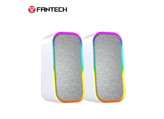 Fantech GS304 Groove Dual Mode (Wired Usb+3.5mm /Bluetooth 5.3)6W Gaming Speaker w/ RGB lighting - White