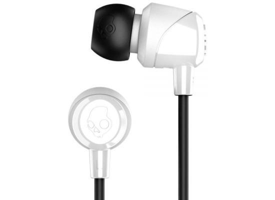 Skullcandy Jib Wired (3.5mm AUX) In-Ear Earbuds w/ Microphone, Rich, Clear Audio w/ Supreme Sound™ technology, Noise Isolating Ear Gels - White