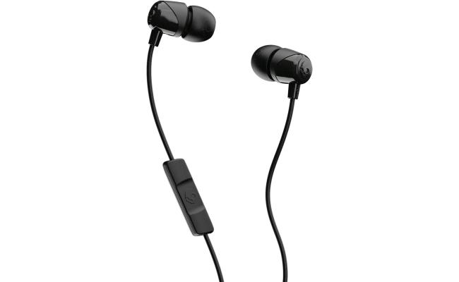 Skullcandy Jib Wired (3.5mm AUX) In-Ear Earbuds w/ Microphone, Rich, Clear Audio w/ Supreme Sound™ technology, Noise Isolating Ear Gels - Black