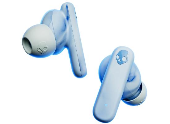 Skullcandy EcoBuds True Wireless (Bluetooth 5.2) In-Ear Earbuds w/ Microphone, Rich, Clear Audio, 8 Hours Total Battery + Rapid Charge Case, Water & Dust Resistant, Call & Media Touch Controls & EQ - Glacier