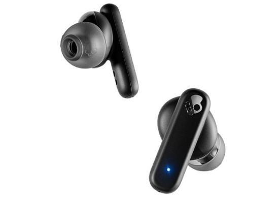 Skullcandy Smokin True Wireless Buds (Bluetooth 5.2) In-Ear Earbuds w/ Microphone, Rich, Clear Audio, 20 Hours Total Battery + Rapid Charge Case, Water & Dust Resistant, Call & Media Controls & EQ- True Black