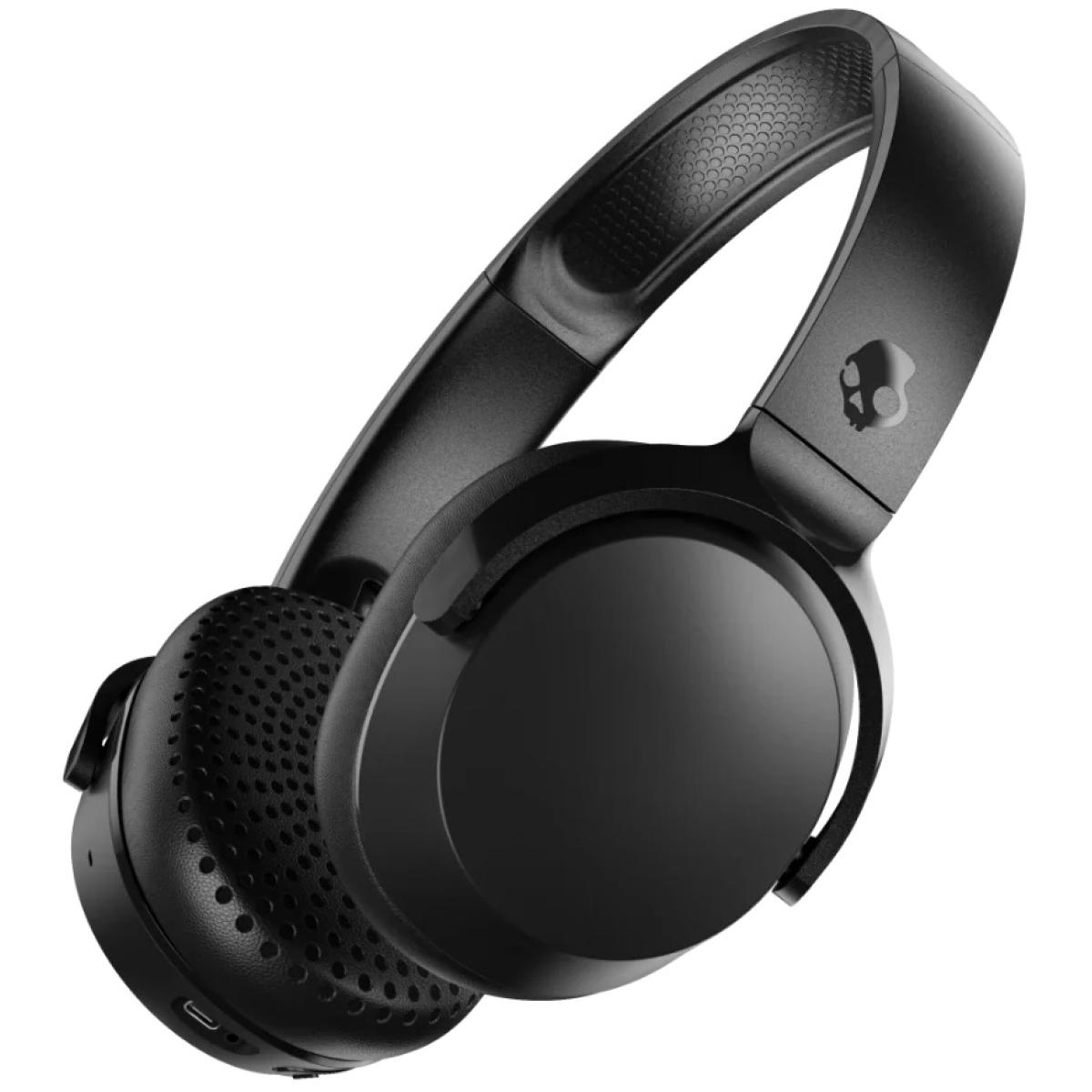 Skullcandy Riff Wireless 2 Headphone (Bluetooth 5.2) On-Ear Headset w/ Low Latency & Microphone, Rich, Clear Audio, 34 Hours Total Battery + Rapid Charge, Call, Track & Volume Control - True Black